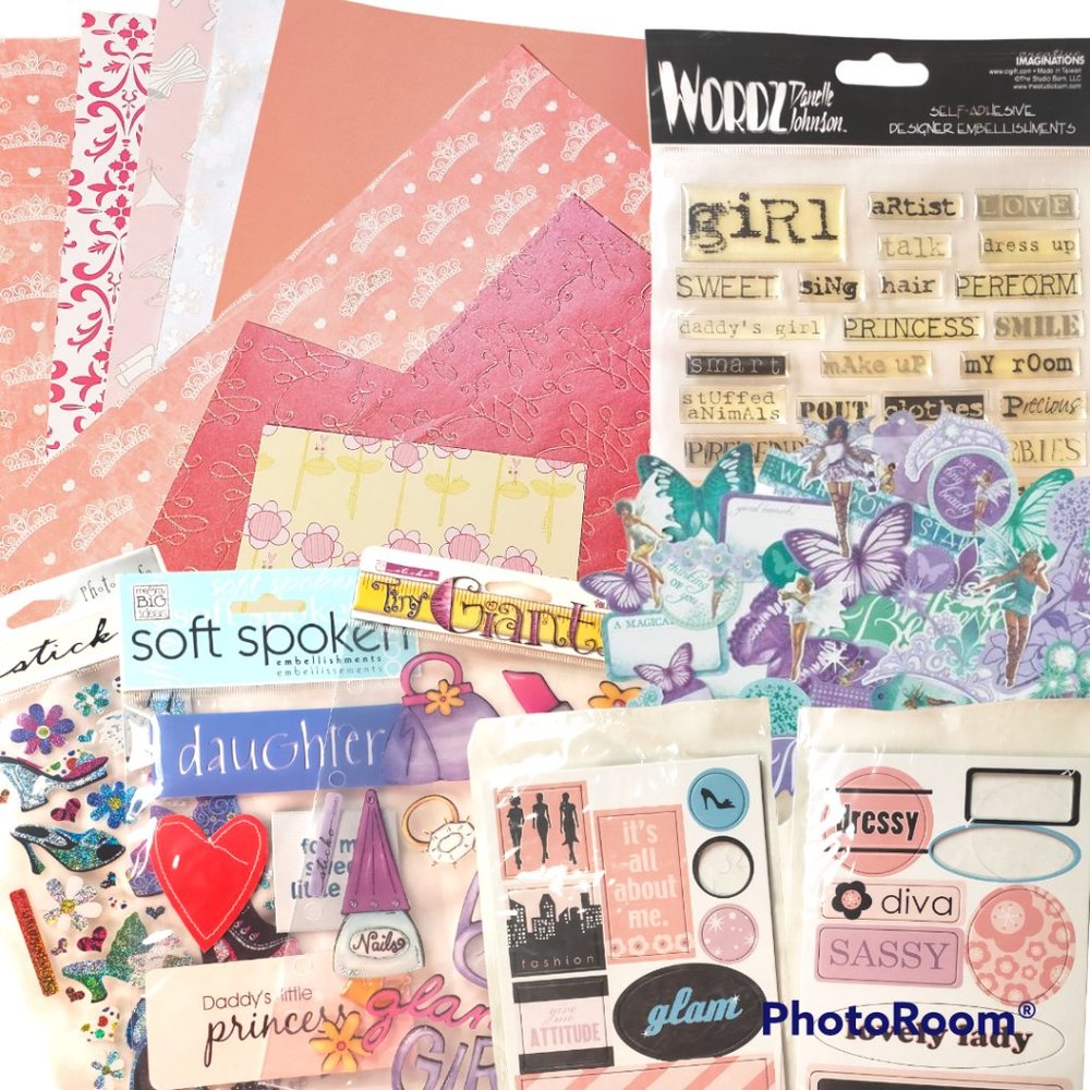 Girl themed paper crafting